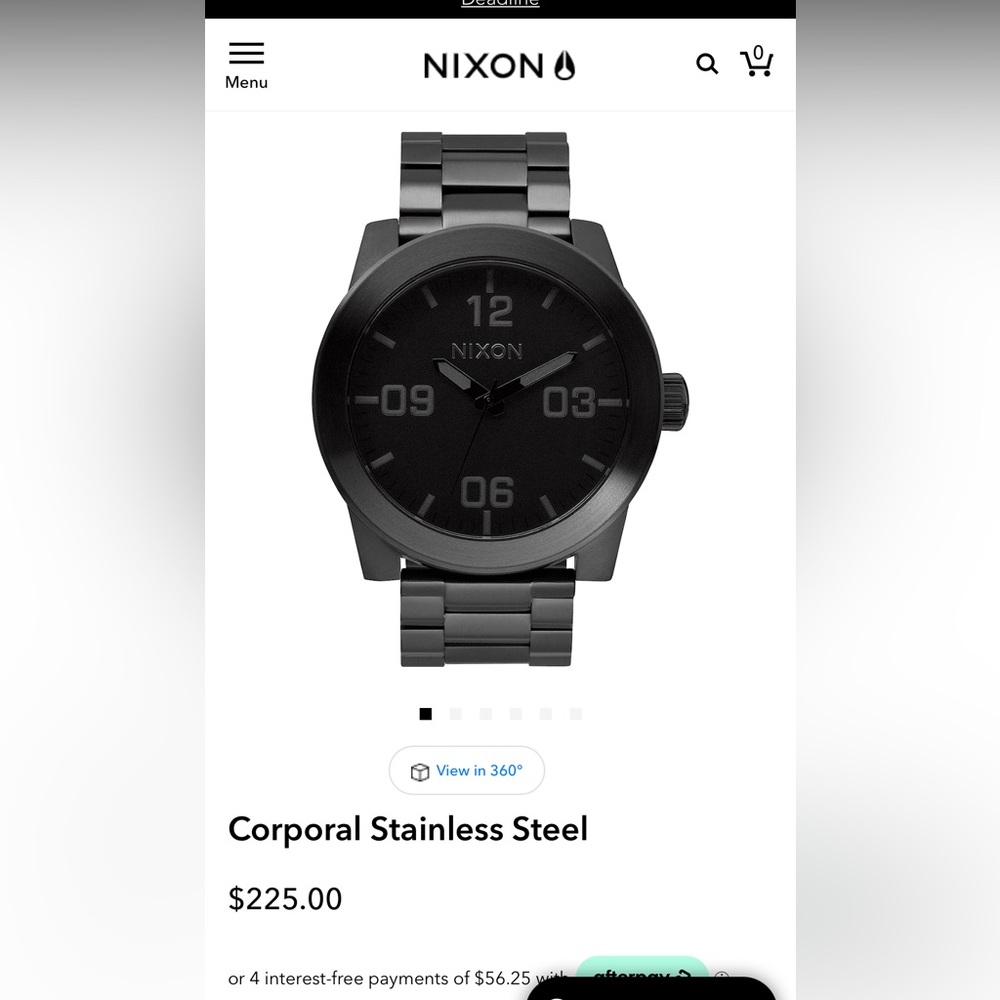 Nixon corporal stain steel watch